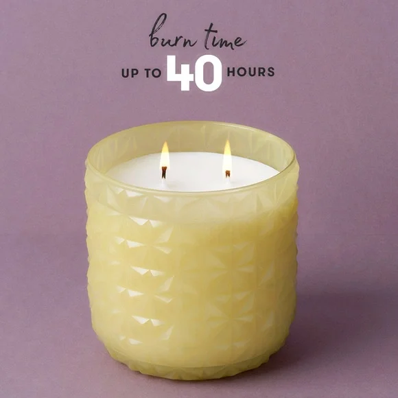 Capri Blue Muse Aloha Orchid Candle Jumbo Faceted Glass Jar 30 Ounce 2 Wick - Picture 4 of 9